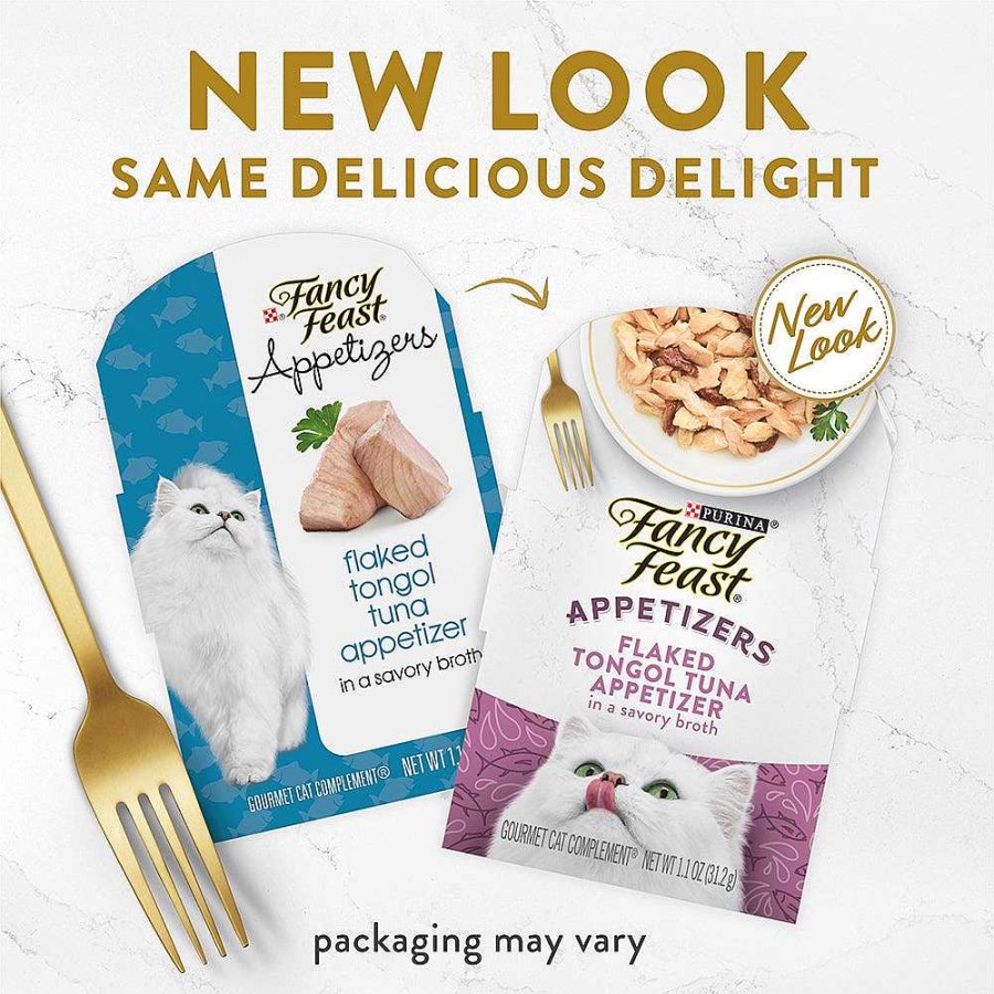 Cats Purina Cat Toppers & Complements | Purina Fancy Feast Appetizers Grain Free Cat Food Flaked Tongol Tuna Appetizer Cat Food Topper