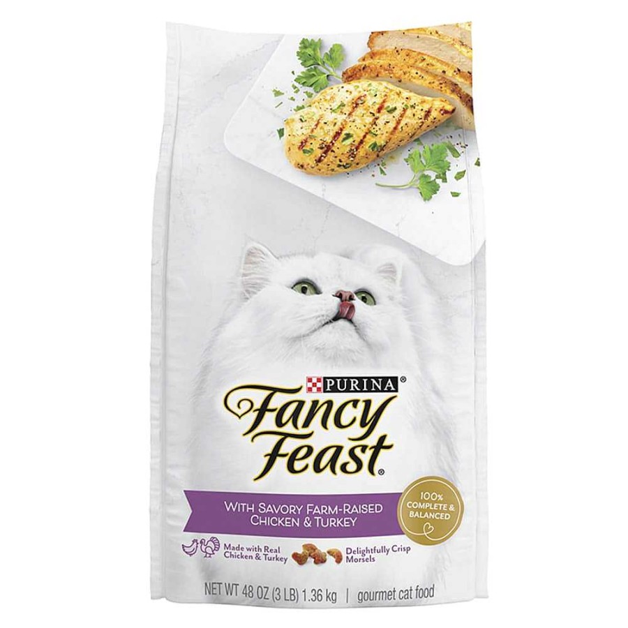 Cats Purina Dry Cat Food | Fancy Feast With Savory Chicken & Turkey Gourmet Dry Cat Food