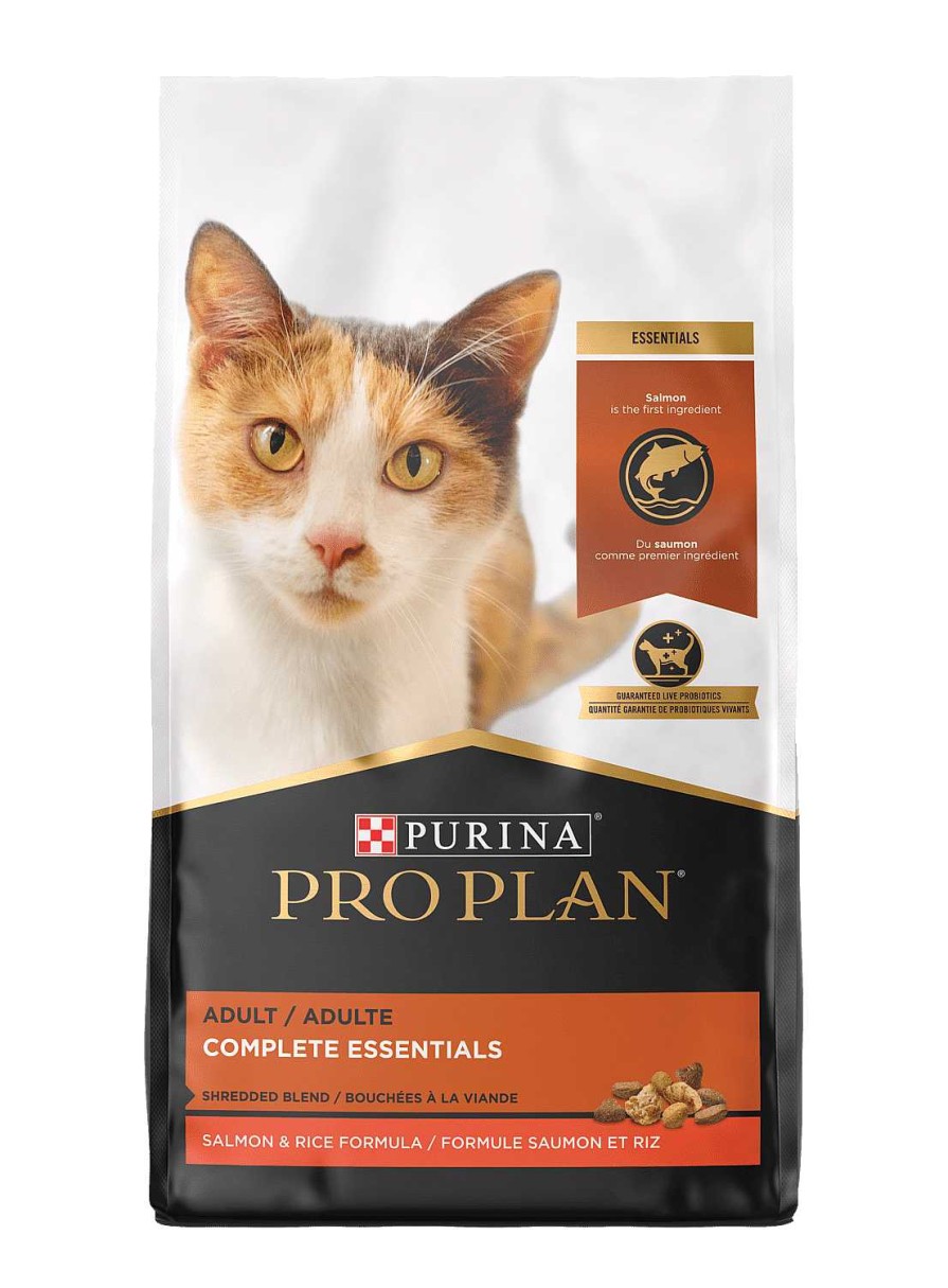 Cats Purina Dry Cat Food | Pro Plan Adult Complete Essentials Shredded Blend Salmon & Rice Formula Dry Cat Food