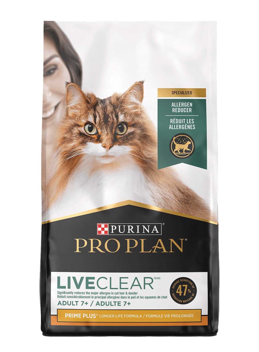 Cats Purina Dry Cat Food | Pro Plan Liveclear Adult 7+ Senior Prime Plus Chicken & Rice Allergen Reducing Dry Cat Food