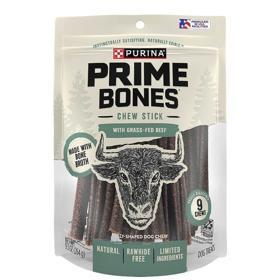 Dogs Purina Dog Chews | Prime Bones Chew Stick With Grass-Fed Beef Natural Dog Treats