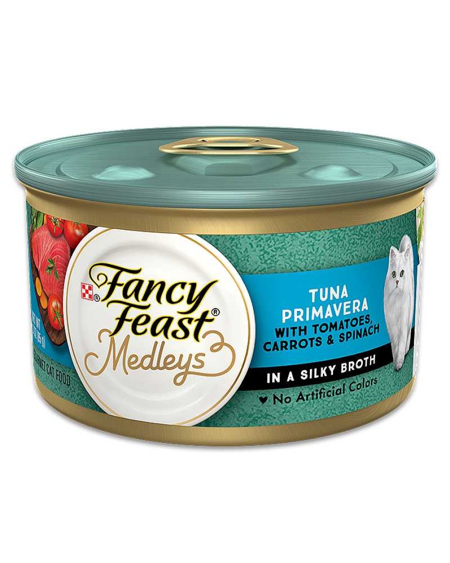 Cats Purina Wet Cat Food | Fancy Feast Medleys Tuna Primavera With Tomatoes, Carrots & Spinach In A Silky Broth