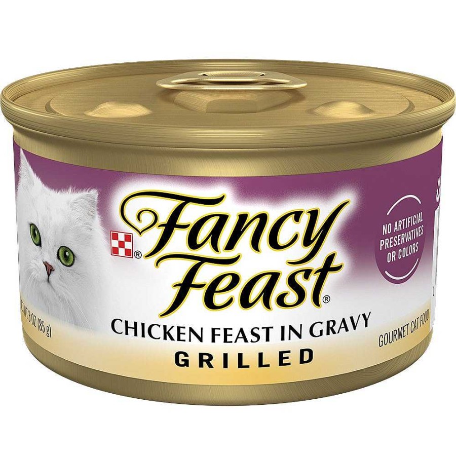 Cats Purina Wet Cat Food | Fancy Feast Grilled Chicken Feast In Gravy Gourmet Cat Food