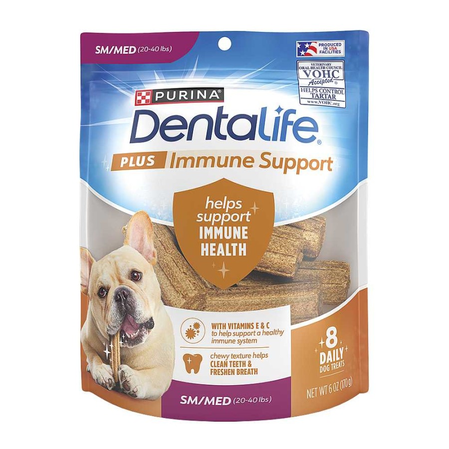 Dogs Purina Dog Dental Chews | Dentalife Plus Immune Support Treats For Small & Medium Dogs