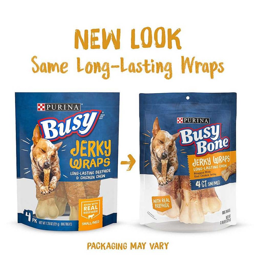 Dogs Purina Dog Chews | Busy Bone Jerky Wraps Chew Treats For Small/Medium Dogs