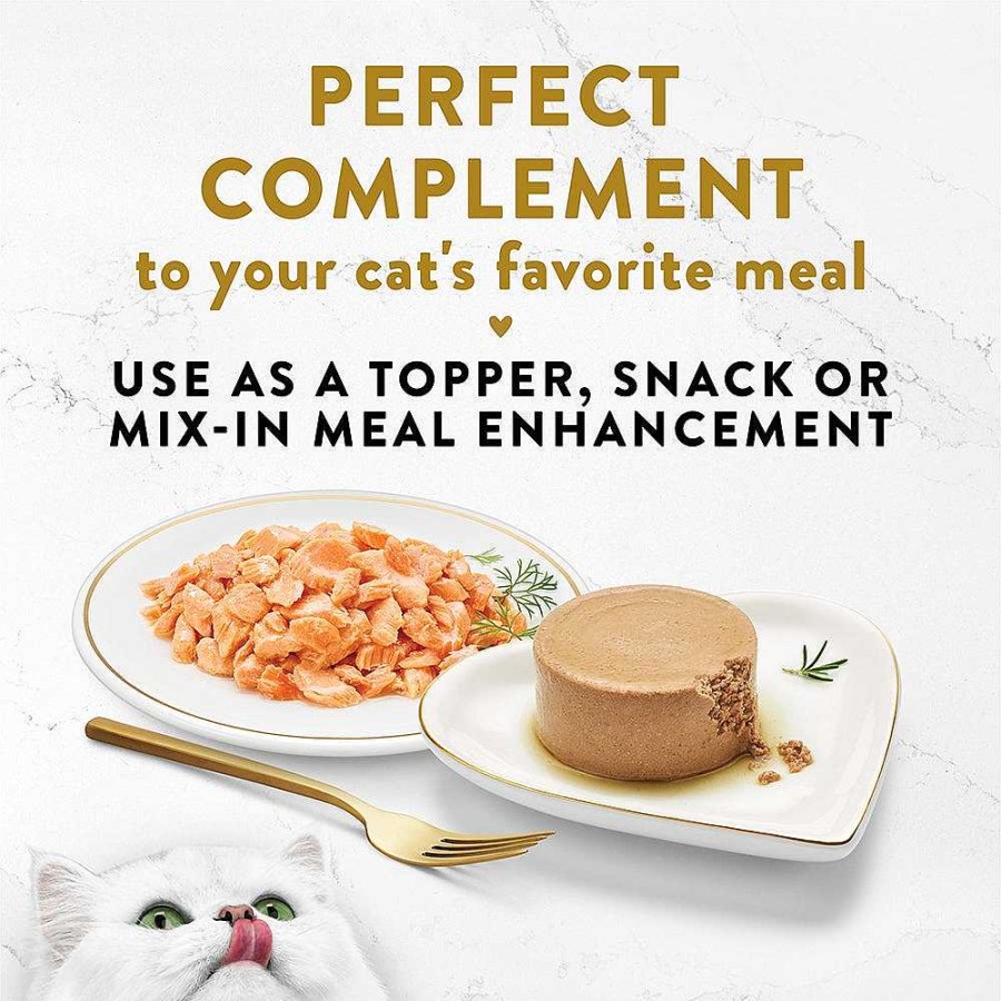 Cats Purina Cat Toppers & Complements | Purina Fancy Feast Appetizers Grain Free Wet Cat Food Complement Steamed Wild Alaskan Caught Salmon Appetizer Cat Food Topper