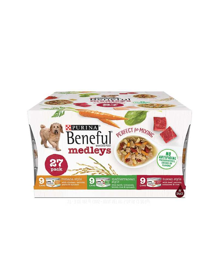 Dogs Purina Wet Dog Food | Beneful Medleys Wet Dog Food 27-Count Variety Pack