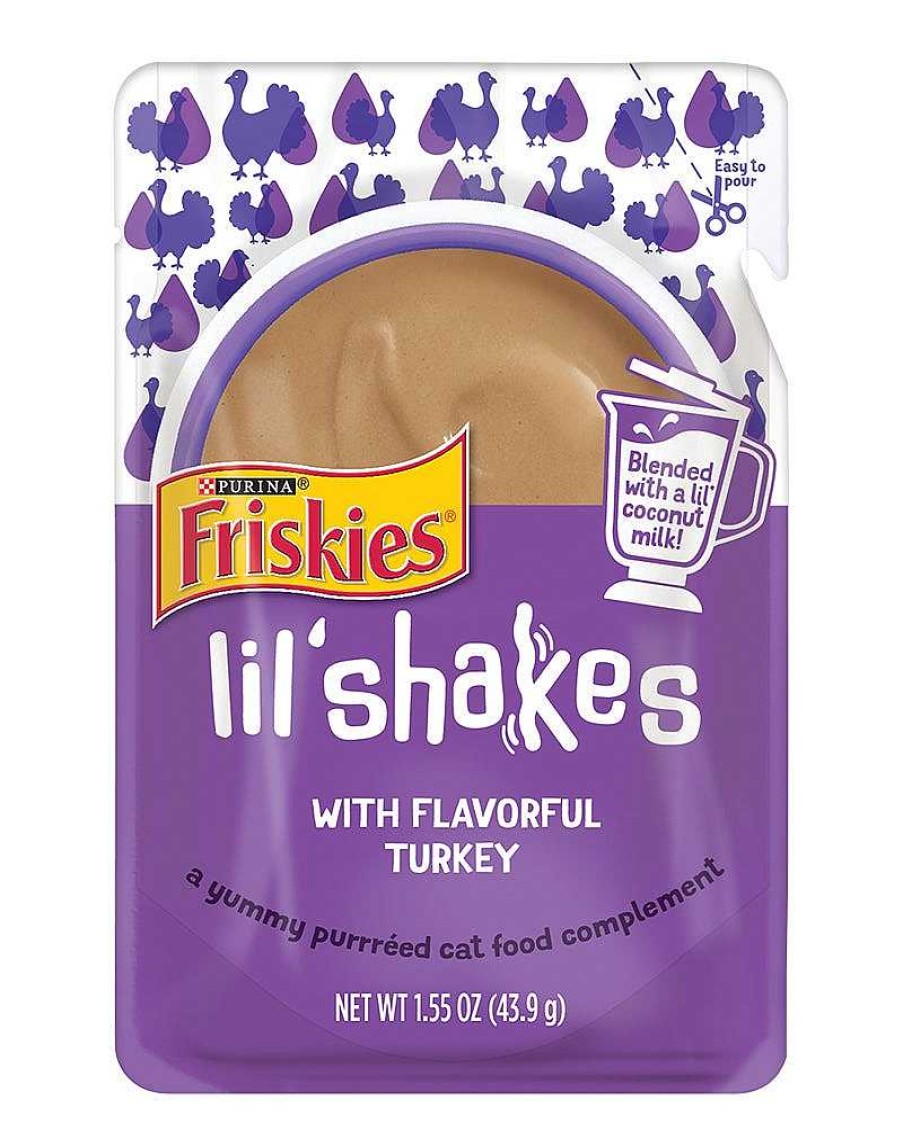 Cats Purina Cat Toppers & Complements | Friskies Lil' Shakes With Flavorful Turkey Cat Food Complement