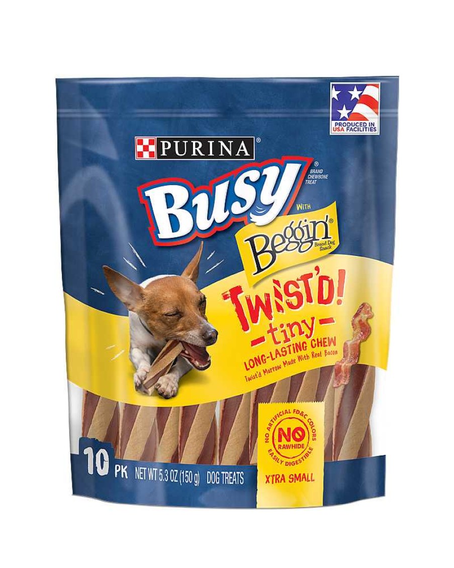 Dogs Purina Dog Chews | Busy With Beggin' Twist'D Tiny Chew Treats For Extra Small Dogs