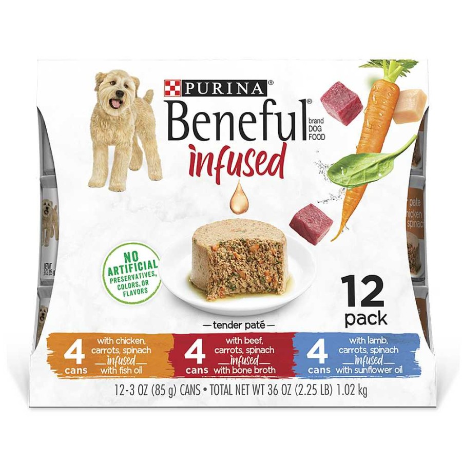 Dogs Purina Wet Dog Food | Beneful Infused Tender Pate Variety Pack