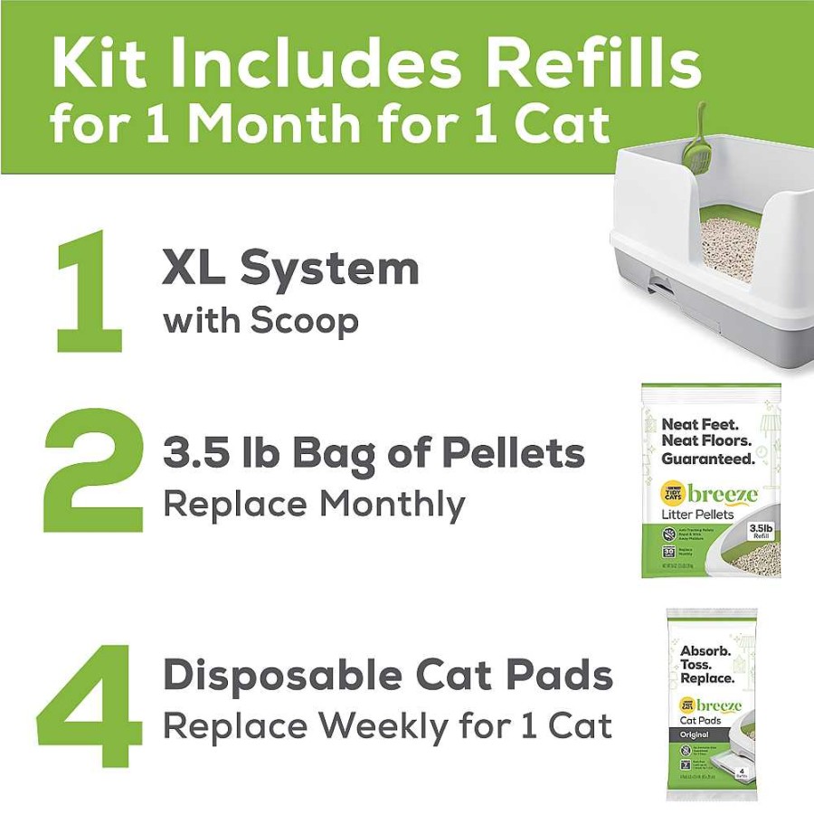 Cats Purina Litter Box Systems | Tidy Cats® Breeze® Xl Litter Box System