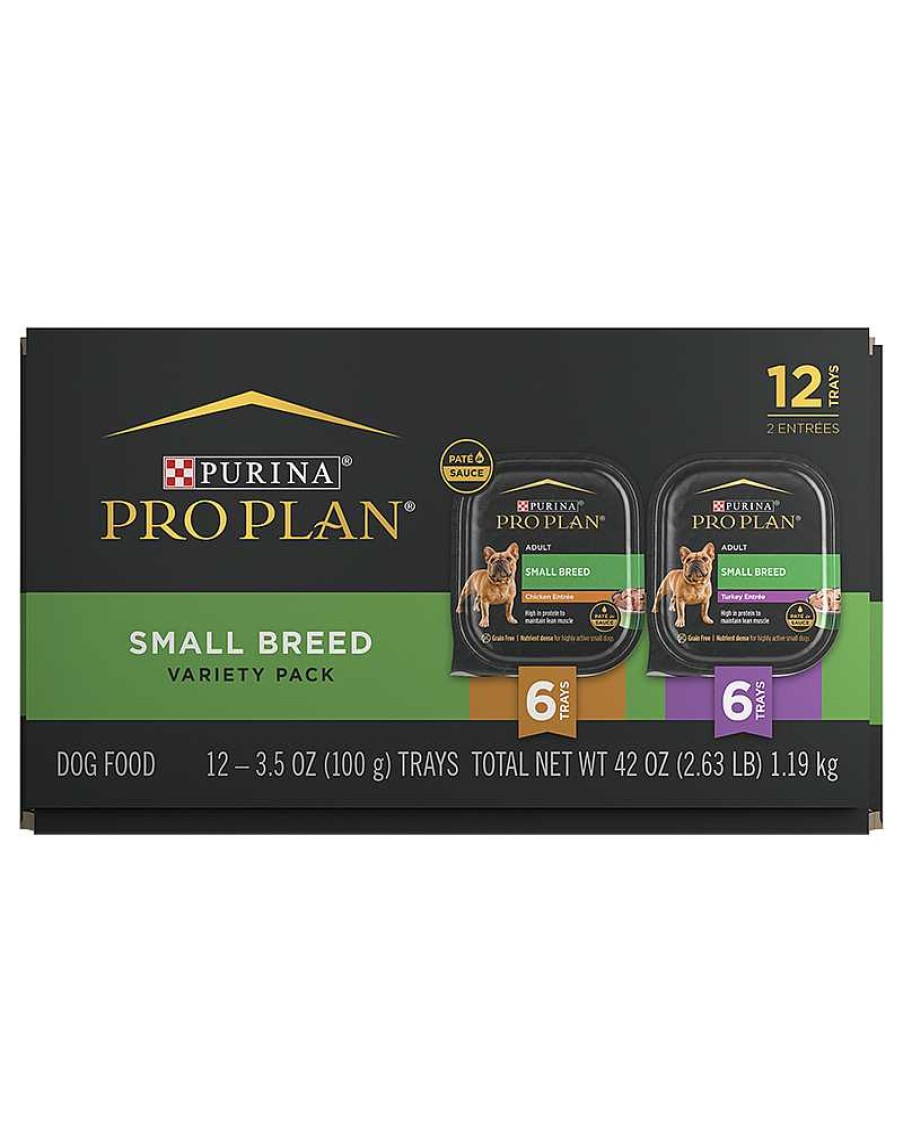 Dogs Purina Wet Dog Food | Pro Plan Small Breed Turkey Entr E & Chicken Entr E Pat In Sauce Variety Pack