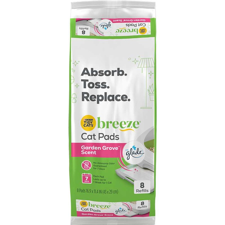 Cats Purina Litter Box Systems | Tidy Cats® Breeze® Glade Garden Grove Scented Cat Litter Pad Refills