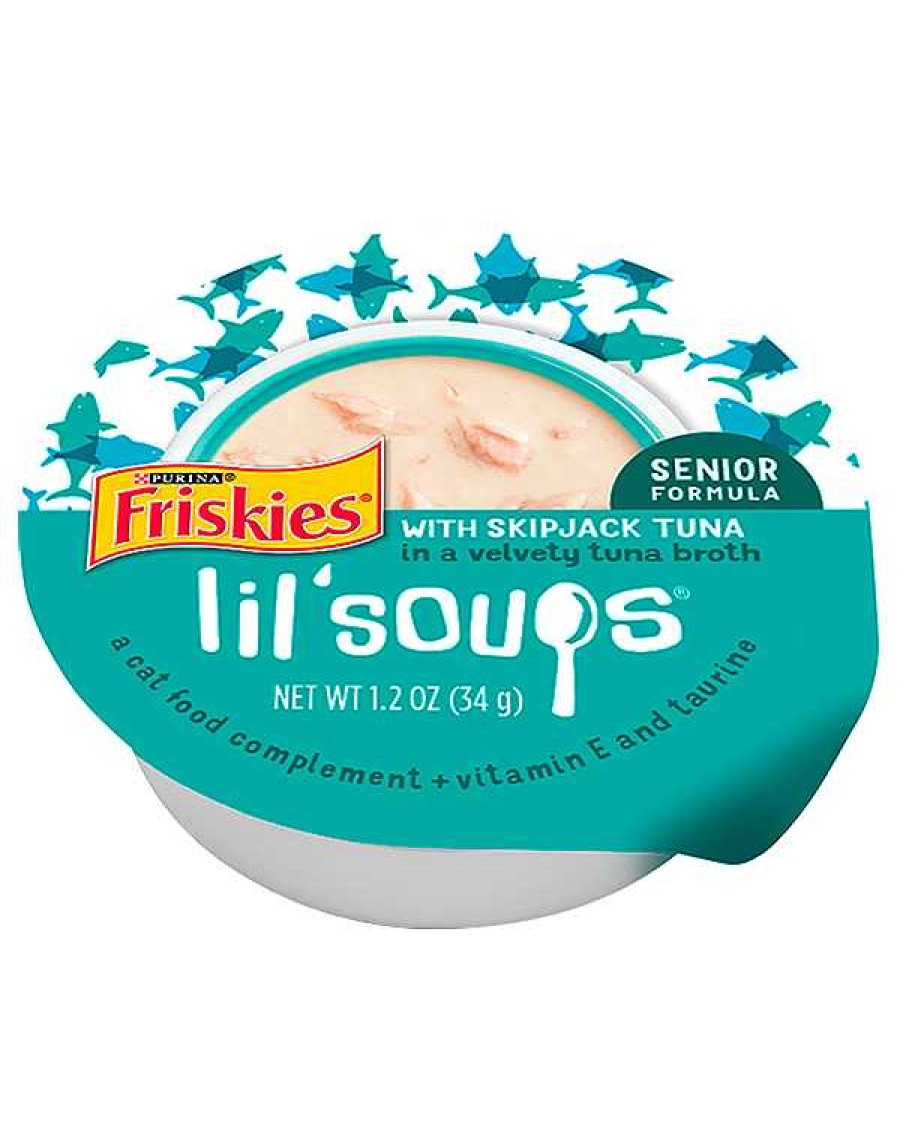 Cats Purina Cat Toppers & Complements | Friskies Lil' Soups With Skipjack Tuna In A Velvety Tuna Broth Cat Food Complement