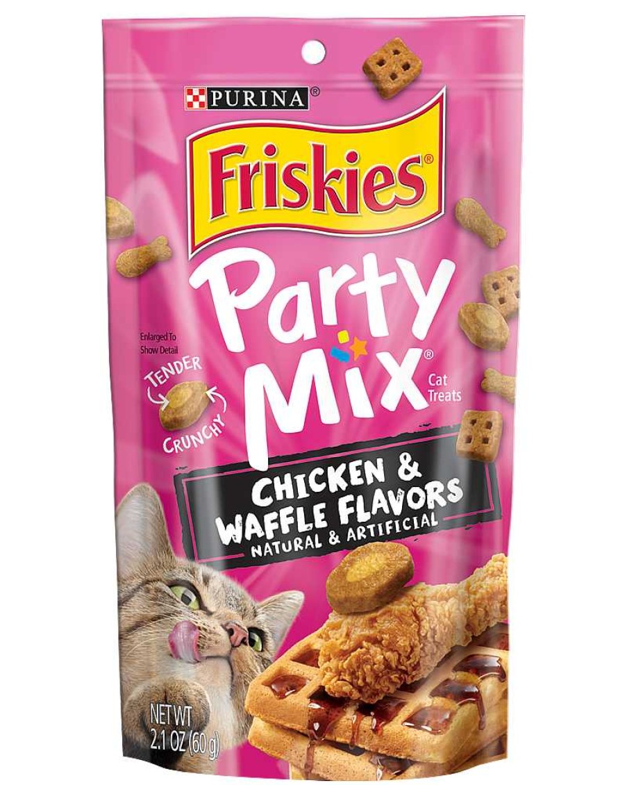 Cats Purina Dry Cat Treats | Friskies Party Mix Chicken Waffle Crunch Adult Cat Treats