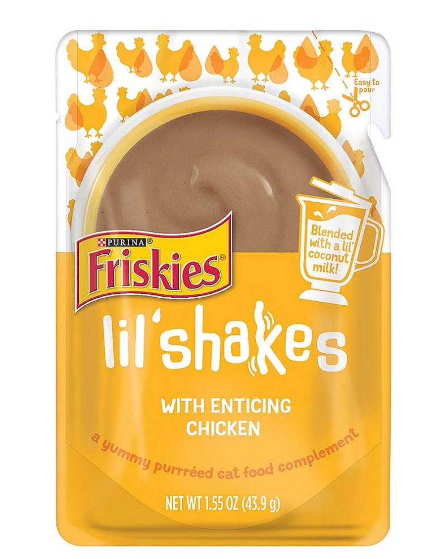 Cats Purina Cat Toppers & Complements | Friskies Lil' Shakes With Enticing Chicken Cat Food Complement