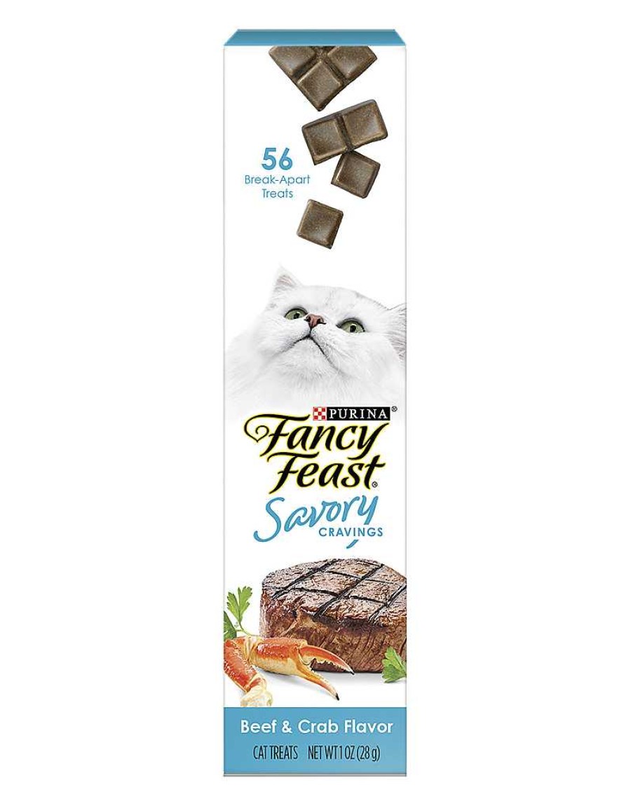 Cats Purina Dry Cat Treats | Fancy Feast Savory Cravings Beef & Crab Flavor Cat Treats