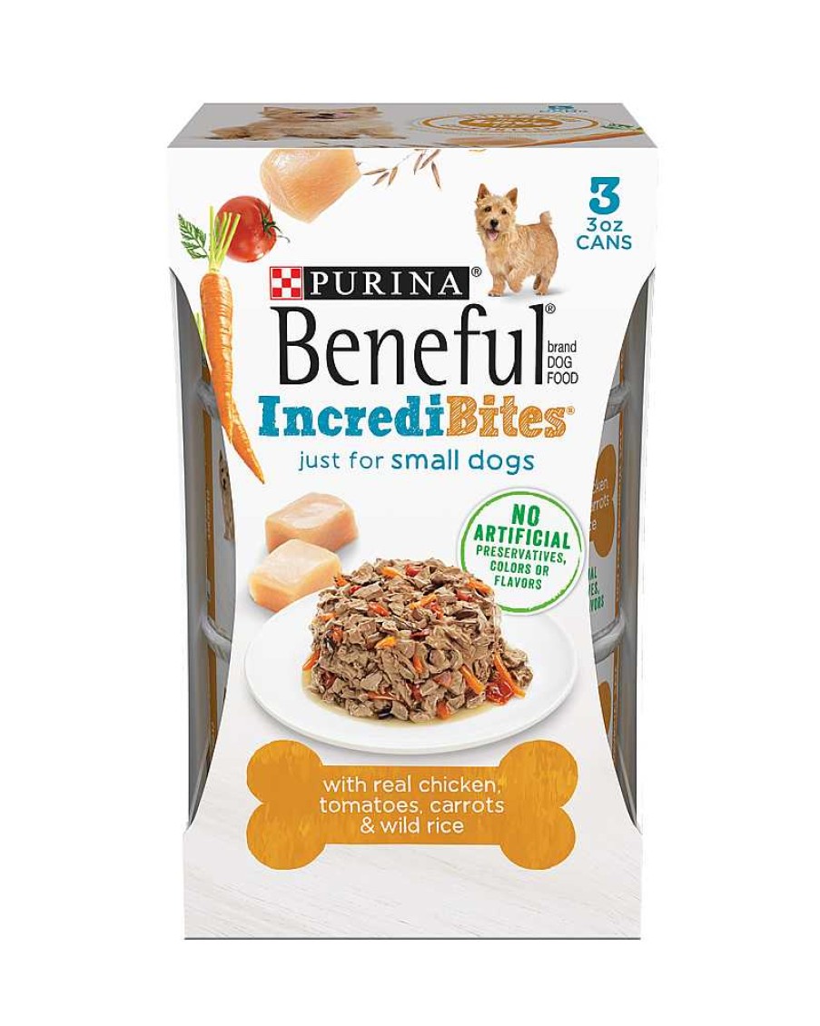 Dogs Purina Wet Dog Food | Beneful Incredibites Small Wet Dog Food With Chicken, Tomatoes, Carrots, And Wild Rice