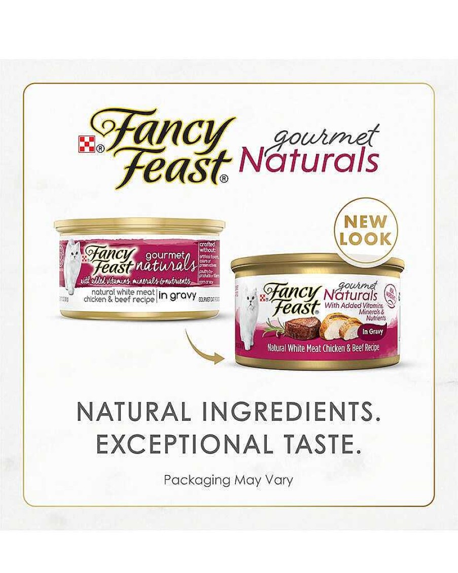 Cats Purina Wet Cat Food | Fancy Feast Gourmet Naturals Natural White Meat Chicken & Beef Recipe Wet Cat Food