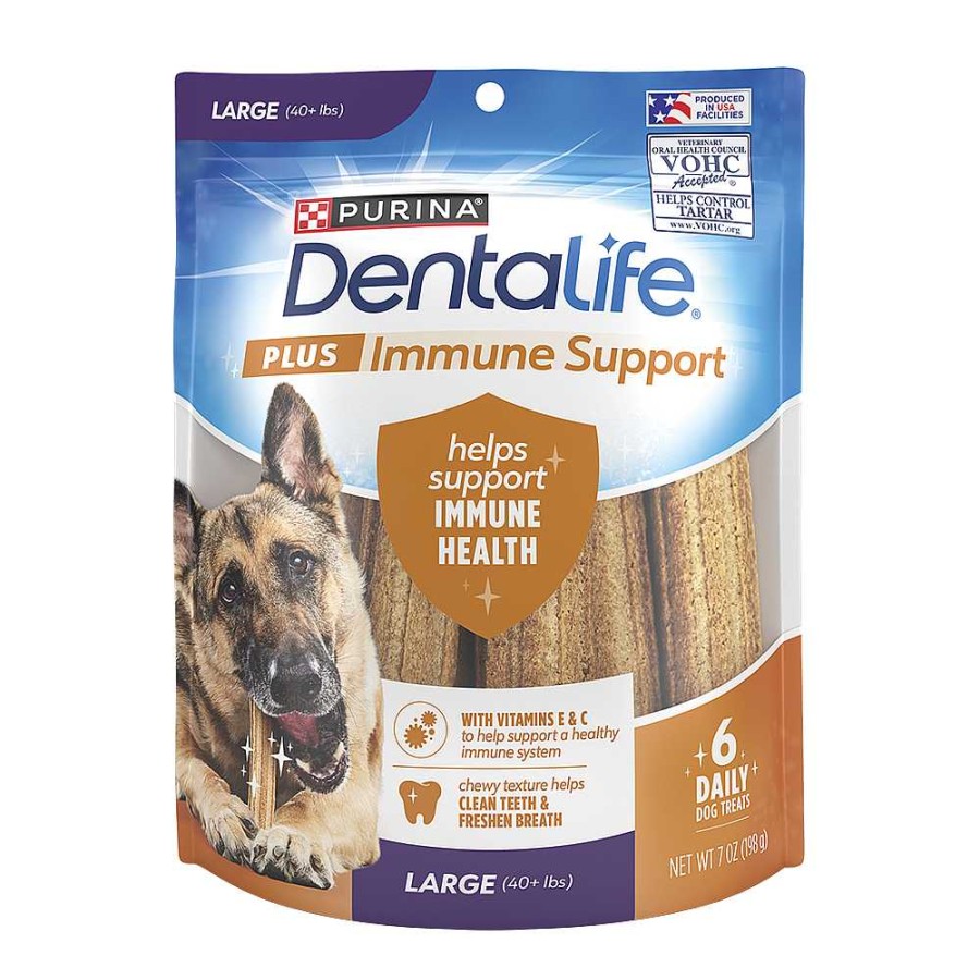 Dogs Purina Dog Dental Chews | Dentalife Plus Immune Support Treats For Large Dogs