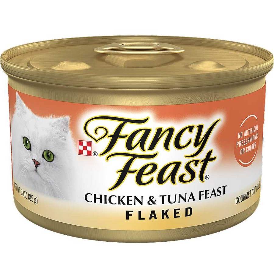 Cats Purina Wet Cat Food | Purina Fancy Feast Wet Cat Food Flaked Chicken And Tuna Feast