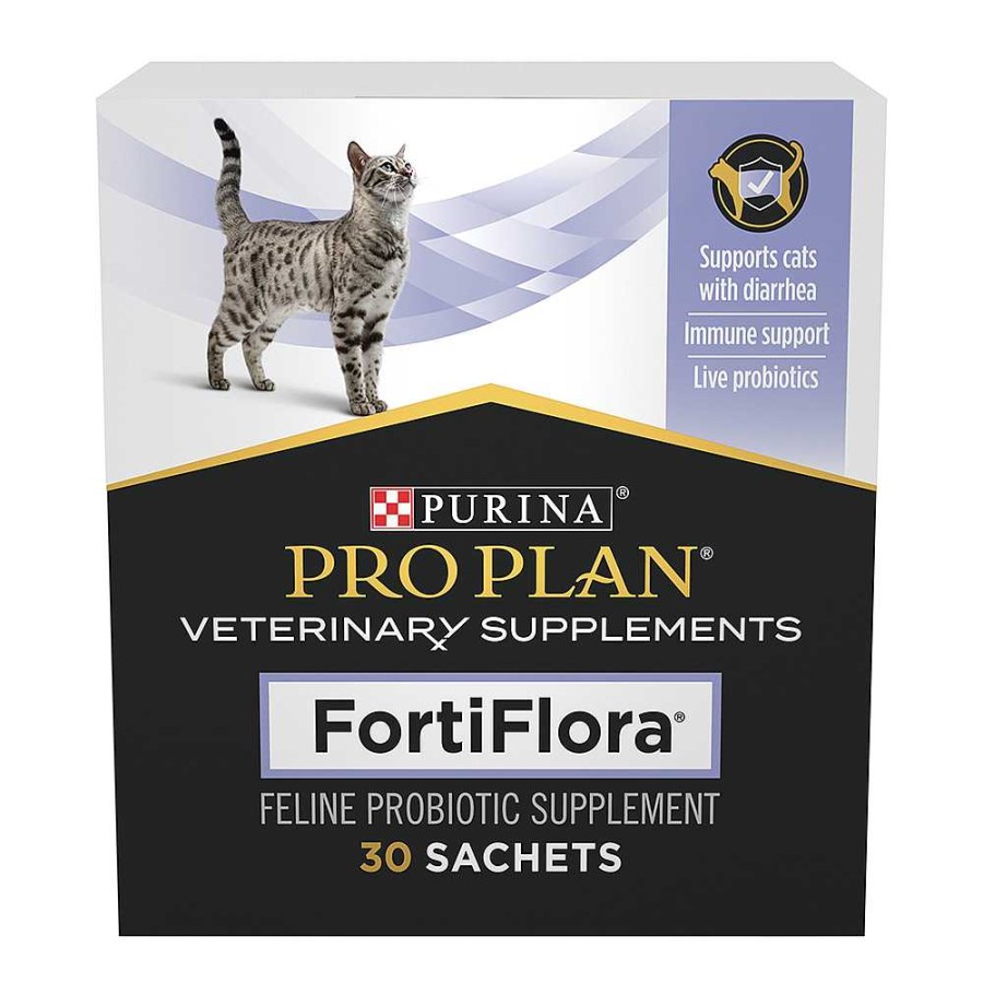 Cats Purina Cat Supplements | Purina Pro Plan Veterinary Supplements Fortiflora Feline Nutritional Supplement