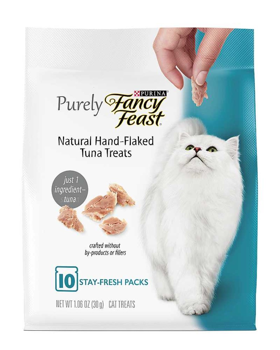 Cats Purina Wet Cat Treats | Fancy Feast Purely Natural Hand-Flaked Tuna Cat Treats