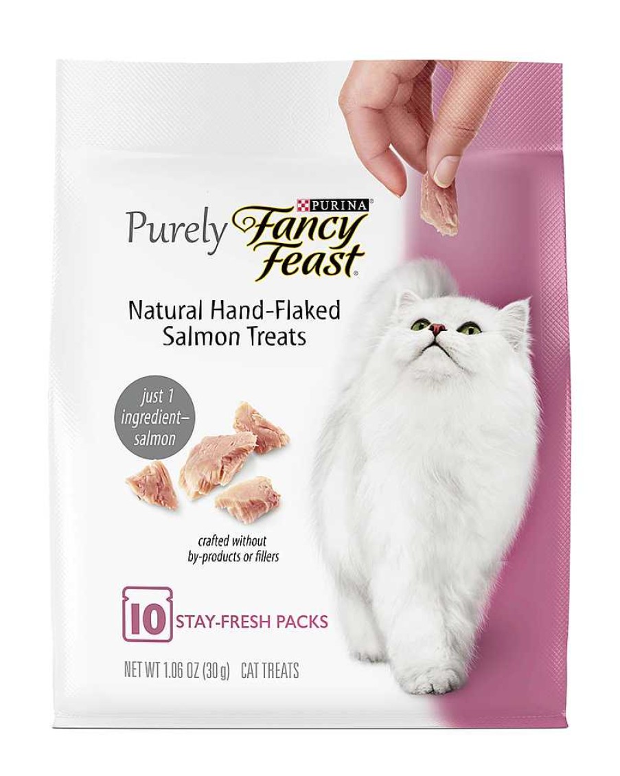 Cats Purina Wet Cat Treats | Fancy Feast Purely Natural Hand-Flaked Salmon Cat Treats