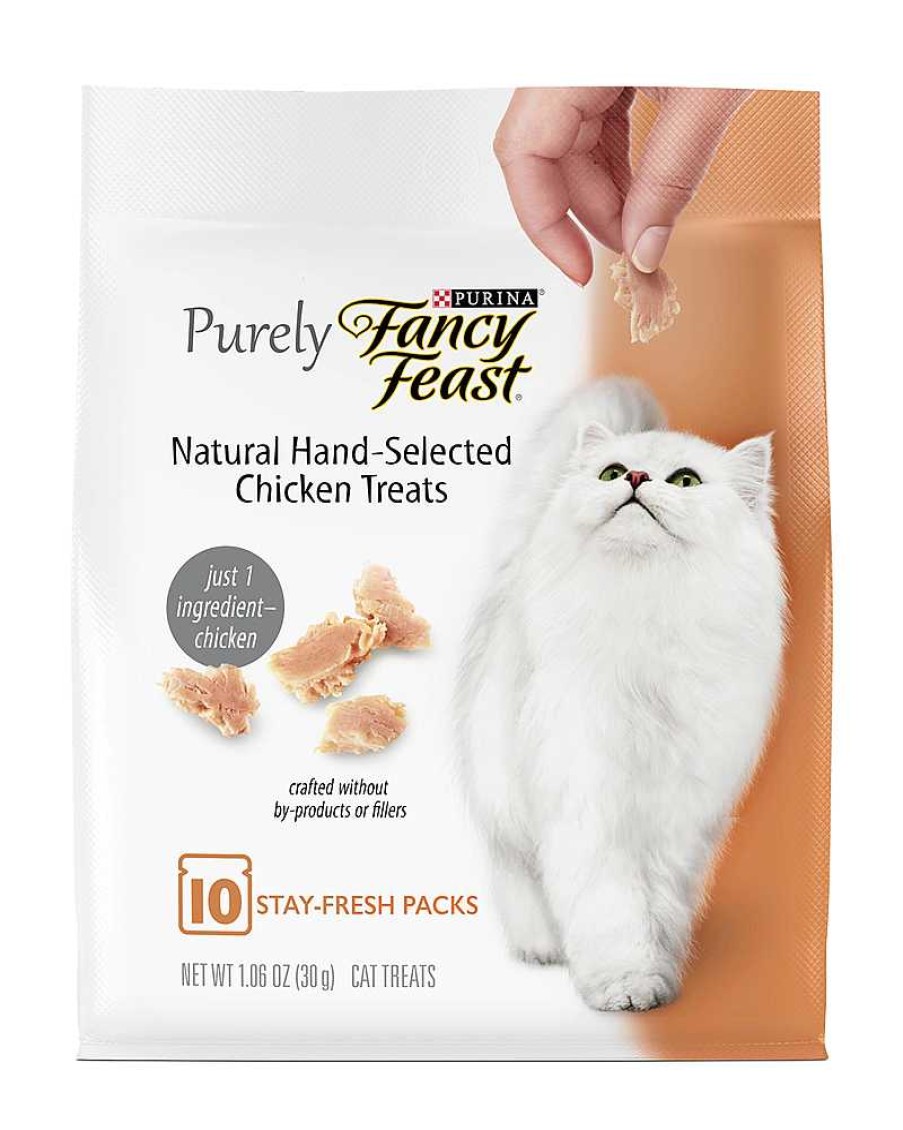 Cats Purina Wet Cat Treats | Fancy Feast Purely Natural Hand-Selected Chicken Cat Treats