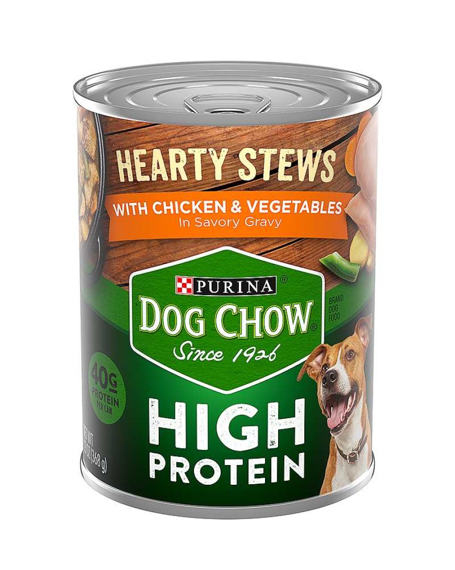 Dogs Purina Wet Dog Food | Purina Dog Chow High Protein Hearty Stews With Chicken & Vegetables In Savory Gravy