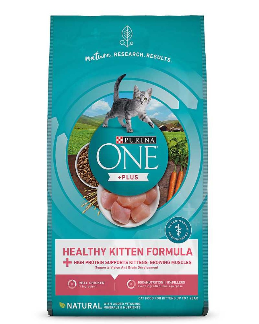 Cats Purina Dry Cat Food | Purina One +Plus Healthy Kitten Dry Cat Food