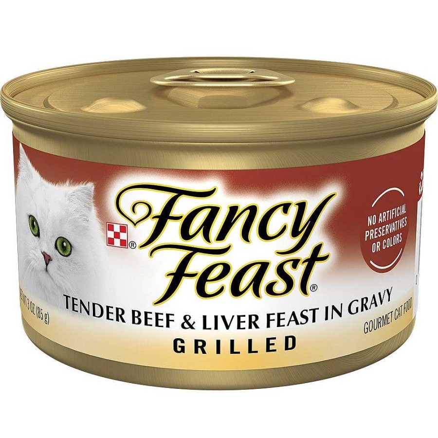 Cats Purina Wet Cat Food | Fancy Feast Grilled Tender Beef & Liver Feast In Gravy Gourmet Cat Food