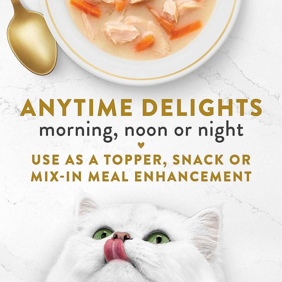 Cats Purina Cat Toppers & Complements | Fancy Feast Wet Cat Food Complement With Wild Salmon & Whitefish In A Decadent Creamy Broth