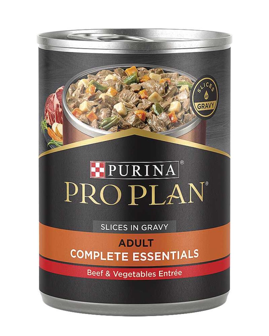 Dogs Purina Wet Dog Food | Pro Plan Complete Essentials Adult Beef & Vegetables Entr E Slices In Gravy Wet Dog Food