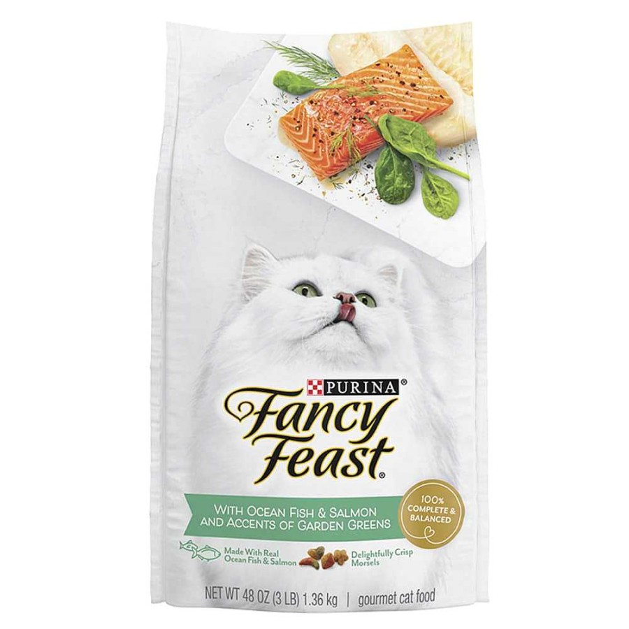 Cats Purina Dry Cat Food | Fancy Feast With Ocean Fish & Salmon And Accents Of Garden Greens Gourmet Dry Cat Food