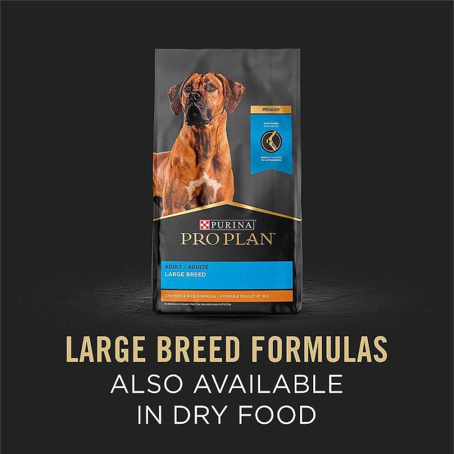 Dogs Purina Wet Dog Food | Pro Plan Specialized Large Breed Chicken & Rice And Beef & Rice Wet Dog Food In Gravy Variety Pack