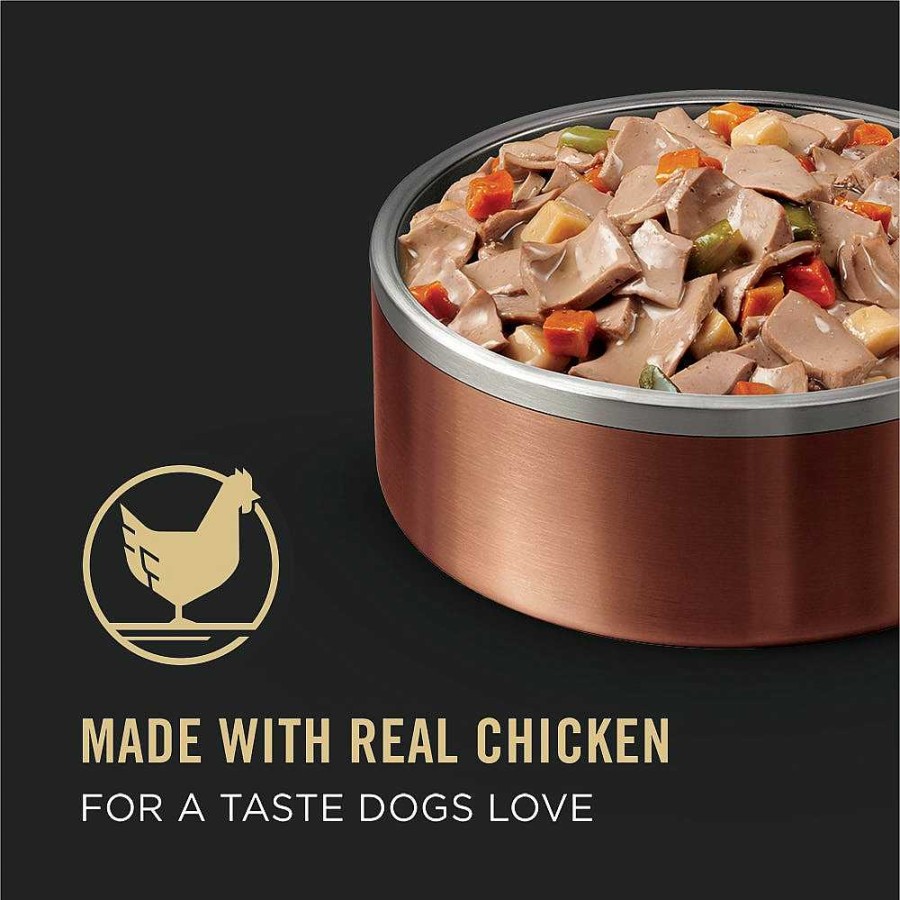 Dogs Purina Wet Dog Food | Pro Plan Complete Essentials Adult Chicken & Vegetables Entr E Slices In Gravy Wet Dog Food