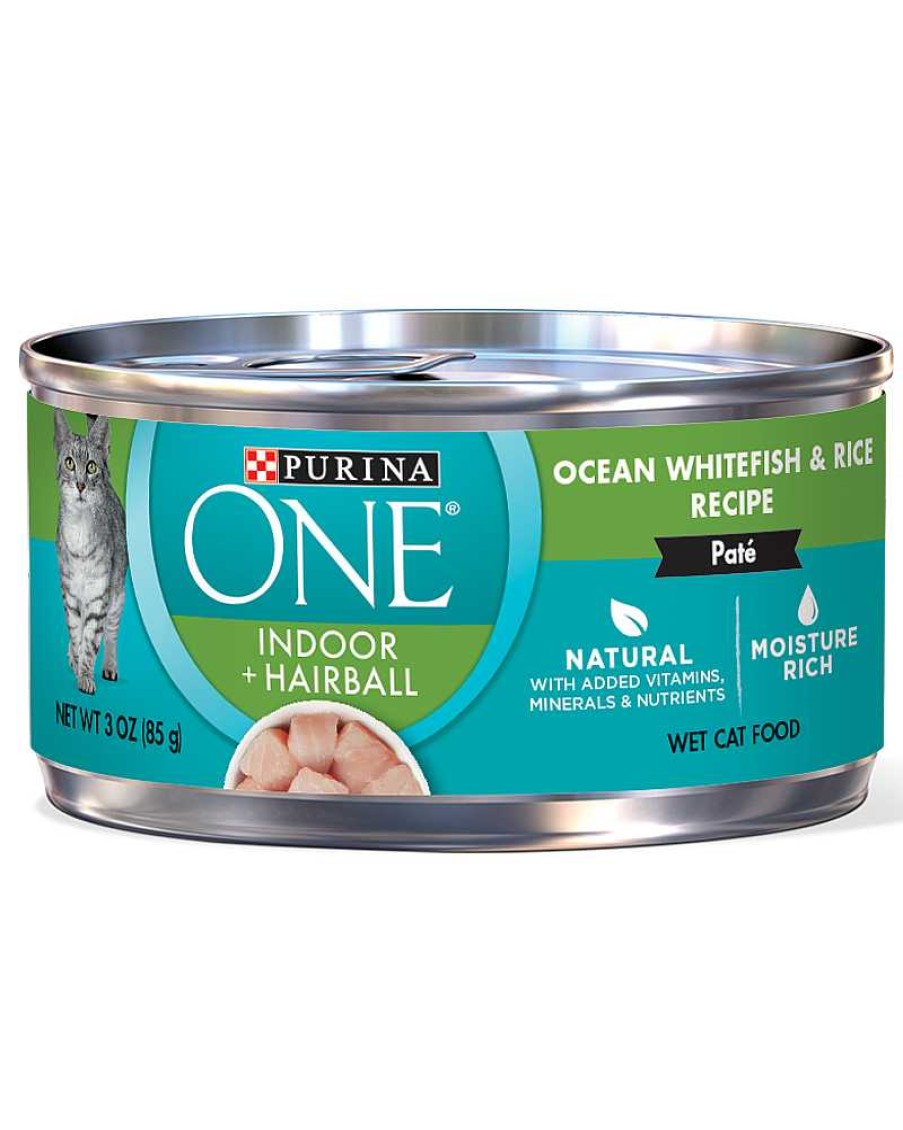 Cats Purina Wet Cat Food | Purina One Indoor + Hairball Ocean Whitefish & Rice Recipe Wet Cat Food