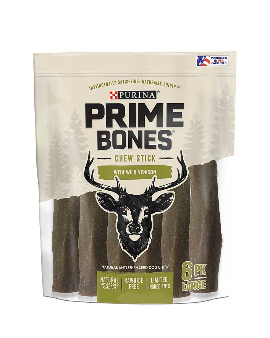 Dogs Purina Dog Chews | Prime Bones Rawhide-Free Chew Stick With Wild Venison Large Dog Chews