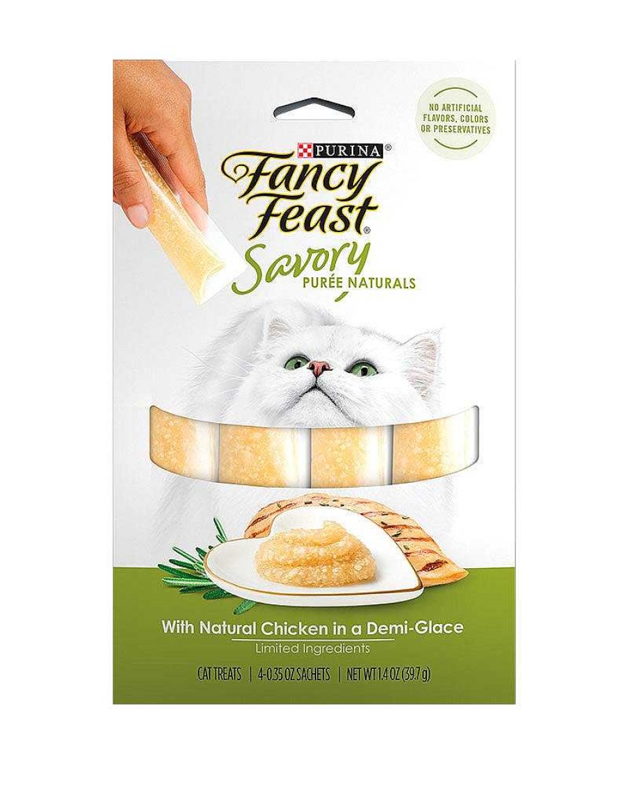 Cats Purina Wet Cat Treats | Fancy Feast Savory Pur E Naturals With Natural Chicken In A Demi-Glace Cat Treats