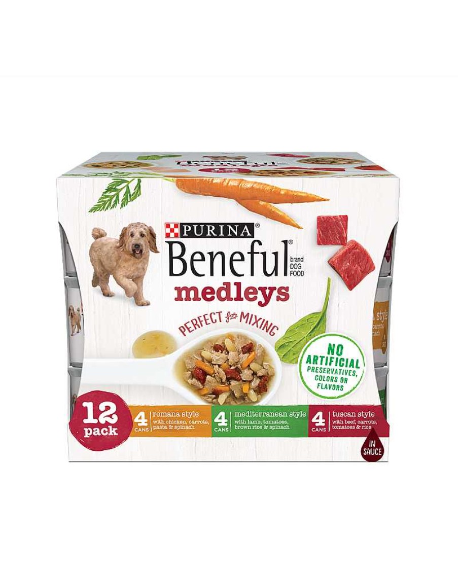 Dogs Purina Wet Dog Food | Beneful Medleys Wet Dog Food 12-Count Variety Pack