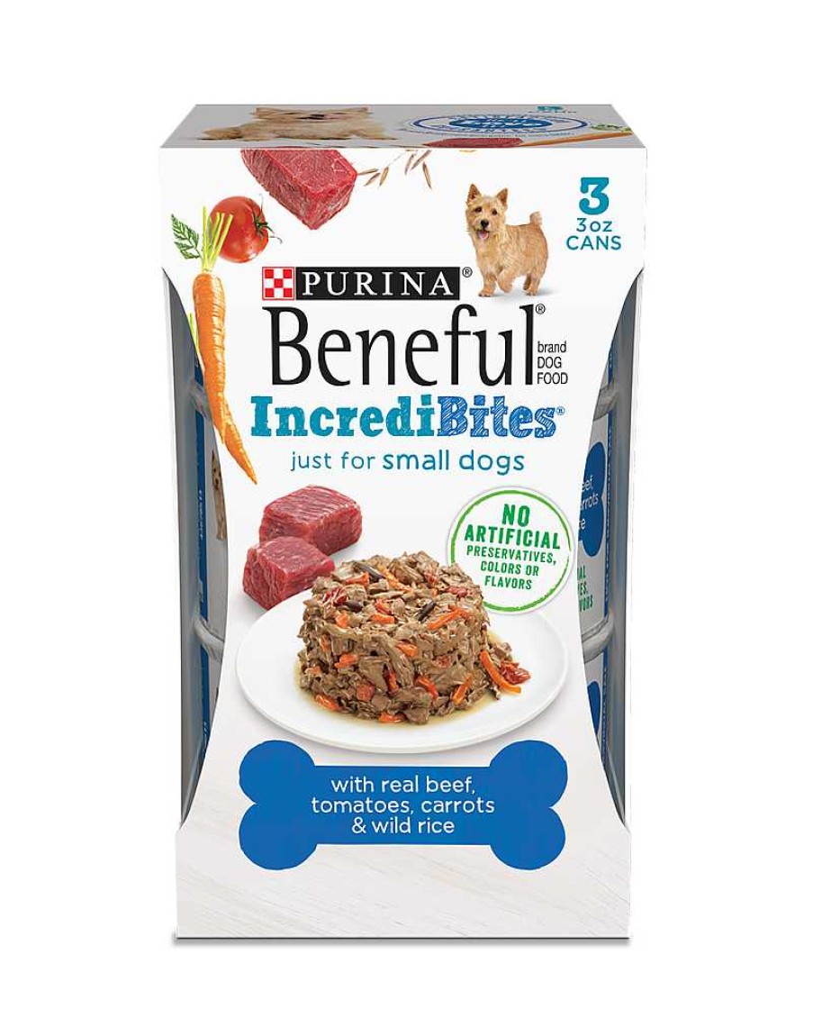 Dogs Purina Wet Dog Food | Beneful Incredibites Small Wet Dog Food With Beef, Tomatoes, Carrots, And Wild Rice