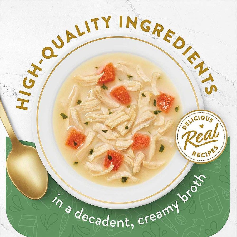 Cats Purina Cat Toppers & Complements | Fancy Feast Broths Senior White Meat Chicken & Vegetables In A Decadent Creamy Broth