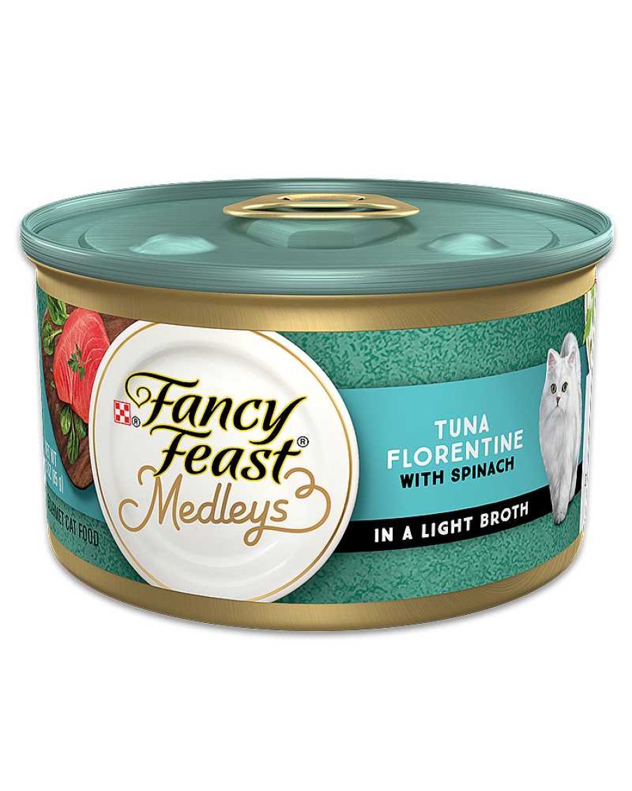 Cats Purina Wet Cat Food | Fancy Feast Medleys Tuna Florentine With Spinach In A Light Broth