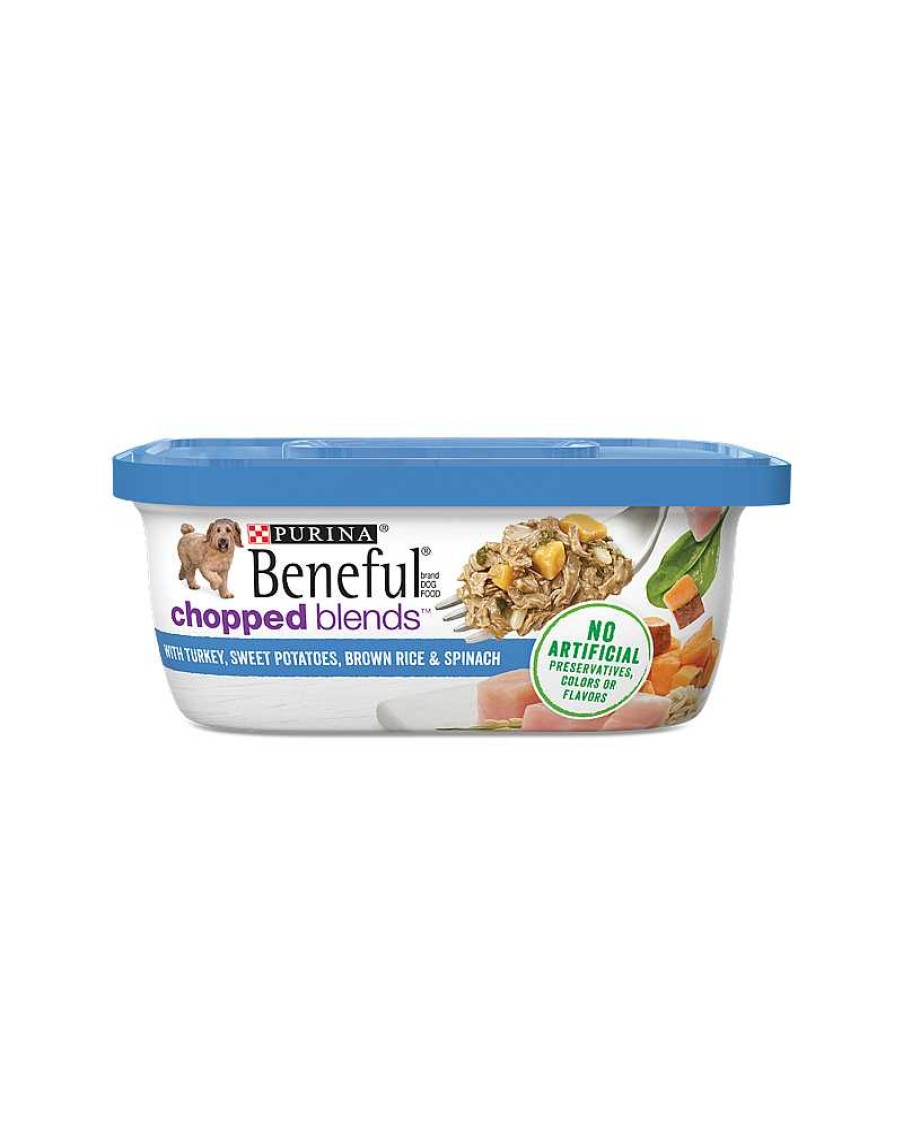 Dogs Purina Wet Dog Food | Beneful Chopped Blends Wet Dog Food With Turkey, Sweet Potatoes, Brown Rice, And Spinach