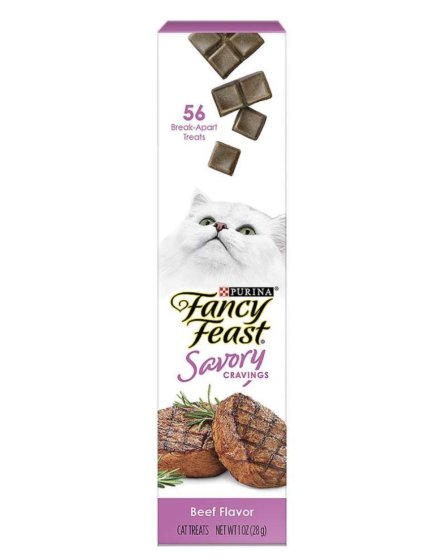 Cats Purina Dry Cat Treats | Fancy Feast Savory Cravings Beef Flavor Cat Treats