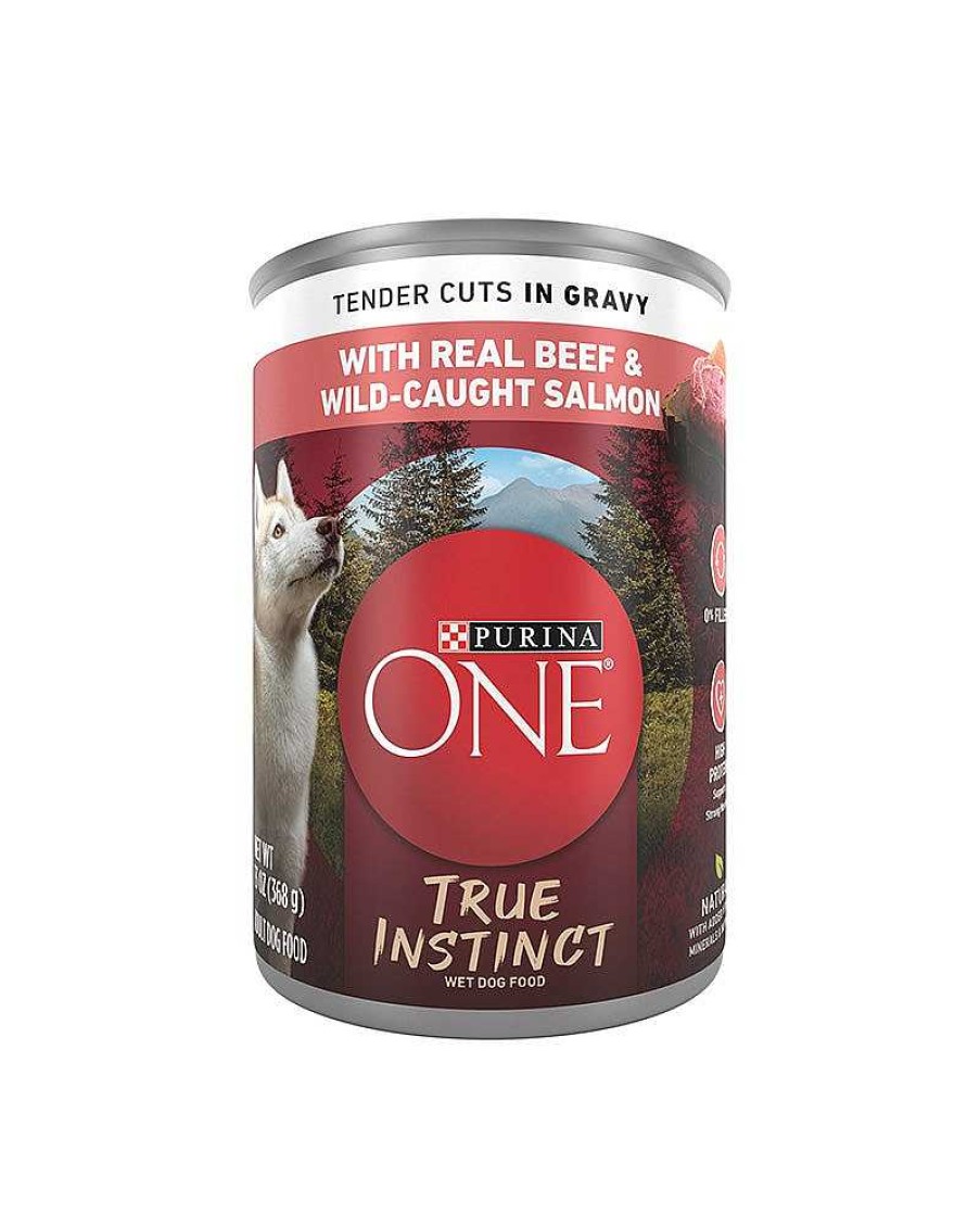 Dogs Purina Wet Dog Food | Purina One True Instinct Tender Cuts In Gravy Dog Food Formula With Real Beef & Wild-Caught Salmon