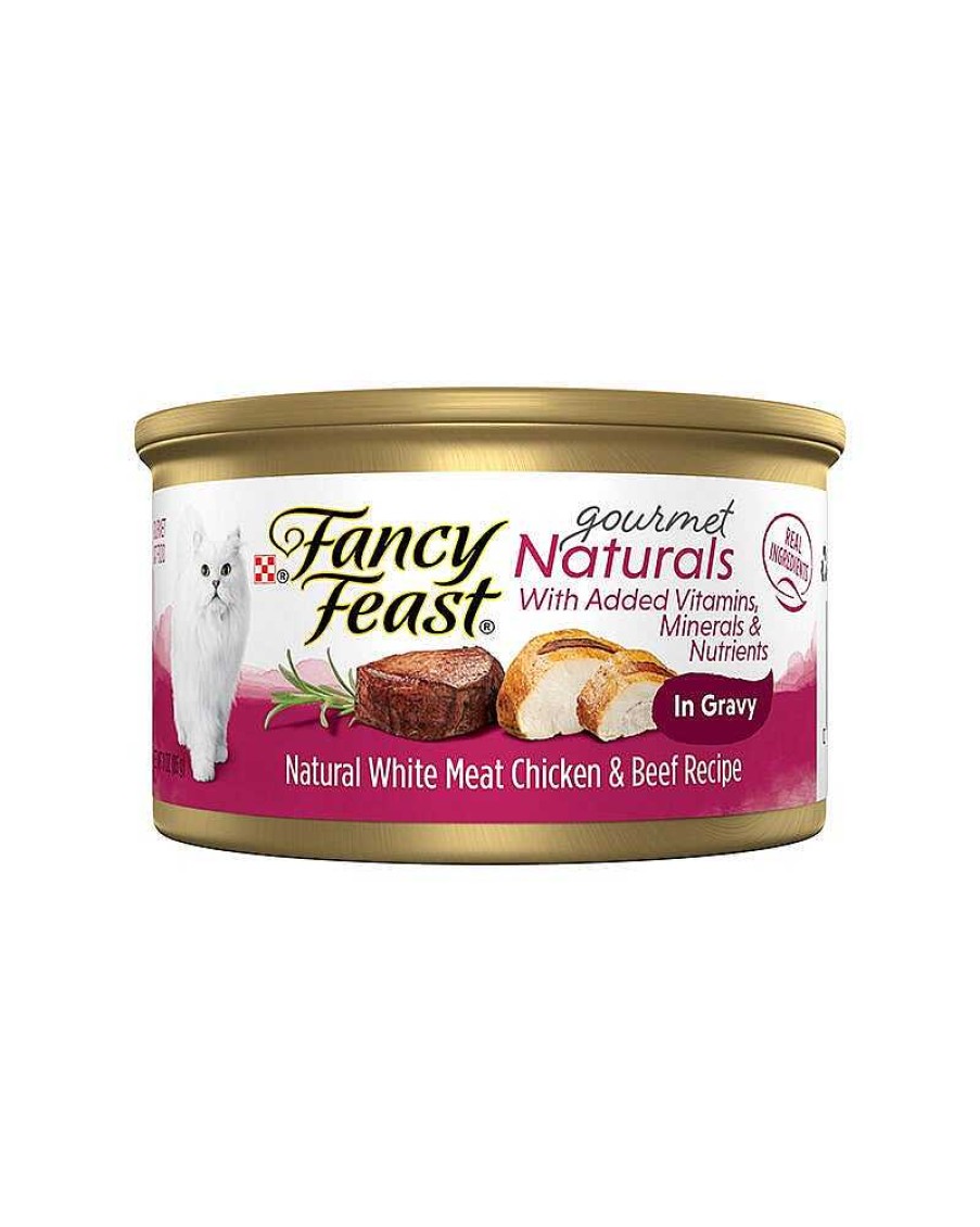 Cats Purina Wet Cat Food | Fancy Feast Gourmet Naturals Natural White Meat Chicken & Beef Recipe Wet Cat Food