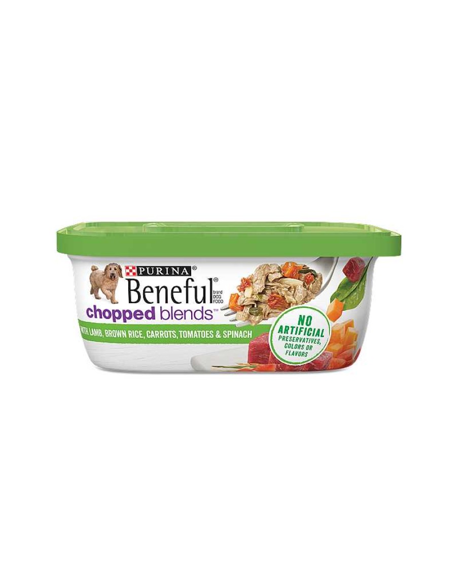 Dogs Purina Wet Dog Food | Beneful Chopped Blends Wet Dog Food With Lamb, Brown Rice, Carrots, Tomatoes And Spinach