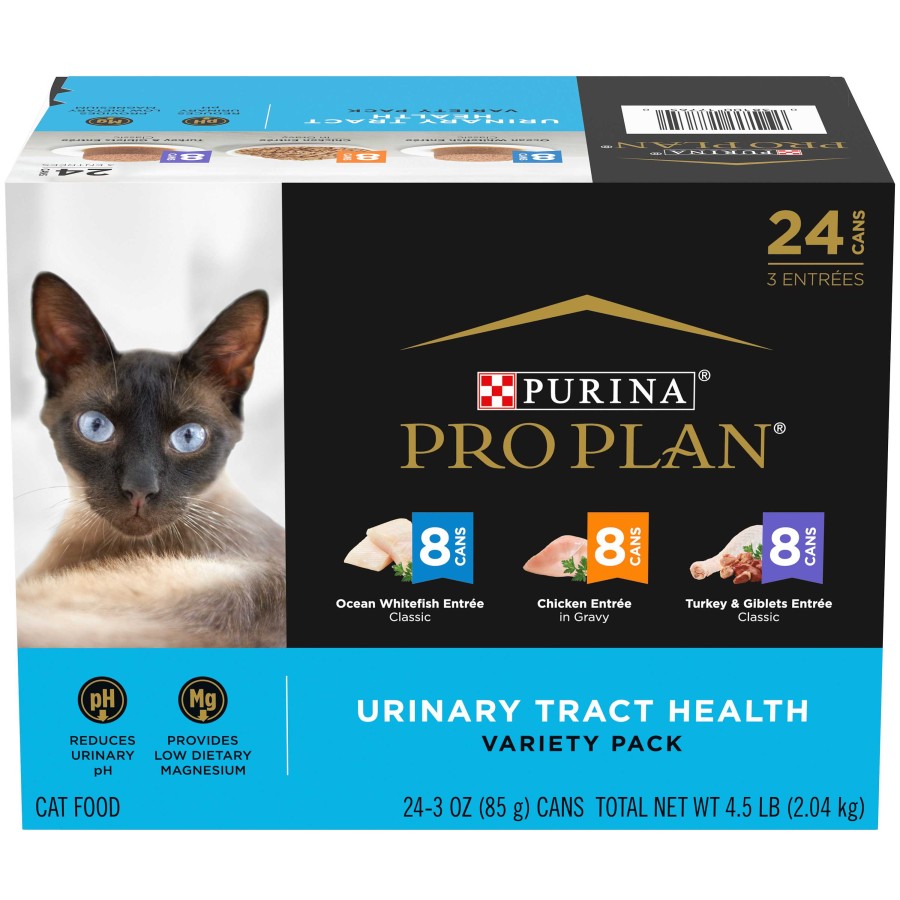 Cats Purina Wet Cat Food | Pro Plan Urinary Tract Health Chicken, Ocean Whitefish, Turkey & Giblets Wet Cat Food Variety Pack 24 Count